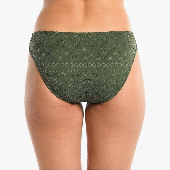 La Blanca Women’s Hipster Swimsuit Bottom, Olive//Saltwater Sands, 16 - Picture 2 of 6
